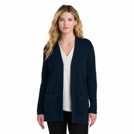 Port Authority LSW2890 Ladies Easy Care Open-Front Cardigan Sweater - River Blue Navy