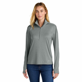 New Era LNEA228 Ladies Power 1/2-Zip - Shadow Grey Heather