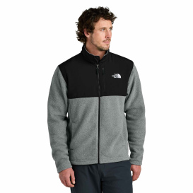 The North Face NF0A8BUQ Highest Peak Full-Zip Fleece Jacket - TNF Medium Grey Heather/TNF Black