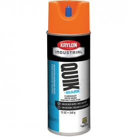 Krylon A03408004 Quik-Mark Water Based Inverted Marking Paint - Fluorescent Orange - 16 oz Can (Net Weight 12 oz)