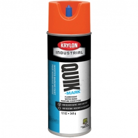 Krylon A03410004 Quik-Mark Water Based Inverted Marking Paint - Fluorescent Red/Orange - 16 oz Can (Net Weight 12 oz)
