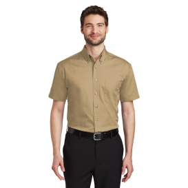 Port Authority S500T Short Sleeve Twill Shirt - Khaki