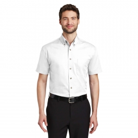 Port Authority S500T Short Sleeve Twill Shirt - White