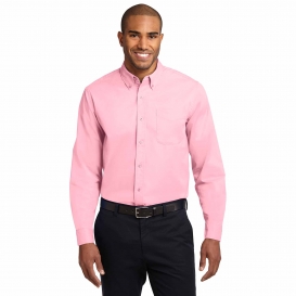 Port Authority S608 Long Sleeve Easy Care Shirt - Light Pink