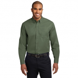 Port Authority S608ES Extended Size Long Sleeve Easy Care Shirt - Clover Green