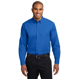 Port Authority S608ES Extended Size Long Sleeve Easy Care Shirt - Strong Blue