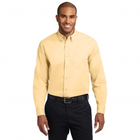 Port Authority S608ES Extended Size Long Sleeve Easy Care Shirt - Yellow