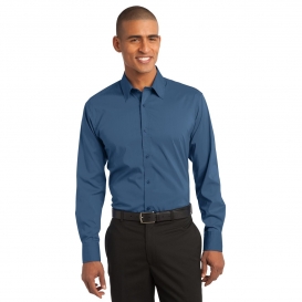 Port Authority S646 Stretch Poplin Shirt - Moonlight Blue