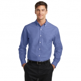 Port Authority S658 SuperPro Oxford Shirt - Navy | Full Source
