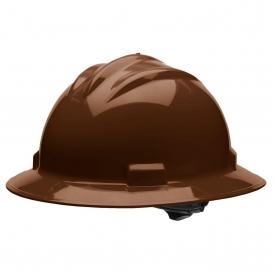 Bullard S71CBR Standard Full Brim Hard Hat - Ratchet Suspension - Chocolate Brown