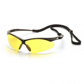 Pyramex SB6330SP PMXTREME Safety Glasses - Black Frame - Amber Lens
