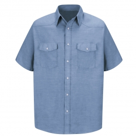 Red Kap SC24LB Men\'s Deluxe Western Style Shirt - Short Sleeve