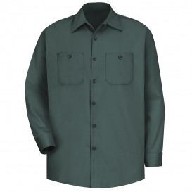 Red Kap SC30 Men\'s Wrinkle Resistant Cotton Work Shirt - Long Sleeve - Spruce Green
