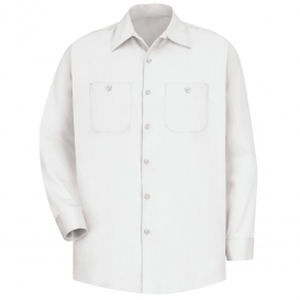 Red Kap SC30 Men\'s Wrinkle Resistant Cotton Work Shirt - Long Sleeve - White