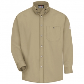 Bulwark FR SEG6 Men\'s Lightweight Dress Shirt - EXCEL FR - 5.25 oz. - Khaki
