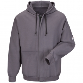 Bulwark FR SEH4 Men\'s Fleece Zip-Front Hooded Sweatshirt - Charcoal