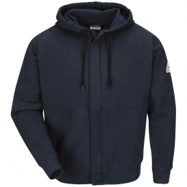 Bulwark FR SEH4 Men\'s Fleece Zip-Front Hooded Sweatshirt - Navy