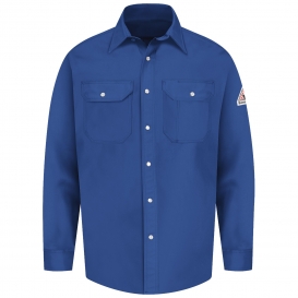 Bulwark FR SES2 Men\'s Midweight Snap-Front Uniform Shirt - EXCEL FR - 7 oz. - Royal Blue