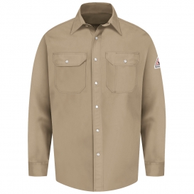 Bulwark FR SES2 Men\'s Snap-Front Uniform Shirt - EXCEL FR - 7 oz. - Tan