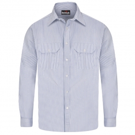 Bulwark FR SEU2WB Men\'s Striped Uniform Shirt - Excel FR - 7 oz.