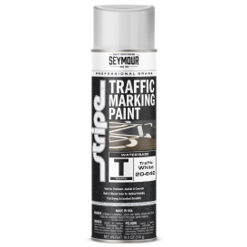 Seymour 20-642 Stripe Water Based Traffic Marking Paint - Traffic White - 20 oz Can (Net Weight 18 oz)