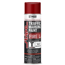 Seymour 20-647 Stripe Water Based Traffic Marking Paint - Traffic Red - 20 oz Can (Net Weight 18 oz)
