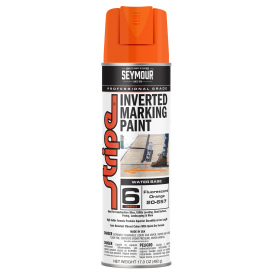 Seymour 20-657 Stripe 6-Series Water Based Inverted Marking Paint - Fluorescent Orange - 20 oz Can (Net Weight 17 oz)