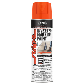 Seymour 20-658 Stripe 6-Series Water Based Inverted Marking Paint - Fluorescent Red/Orange - 20 oz Can (Net Weight 17 oz)