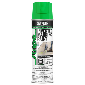 Seymour 20-668 Stripe 6-Series Water Based Inverted Marking Paint - Fluorescent Green - 20 oz Can (Net Weight 17 oz)