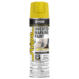 Seymour 20-676 Stripe 6-Series Water Based Inverted Marking Paint - Hi Viz Yellow - 20 oz Can (Net Weight 17 oz)