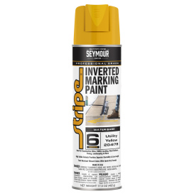 Seymour 20-678 Stripe 6-Series Water Based Inverted Marking Paint - Utility Yellow - 20 oz Can (Net Weight 17 oz)
