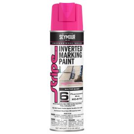 Seymour 20-679 Stripe 6-Series Water Based Inverted Marking Paint - Fluorescent Hot Pink - 20 oz Can (Net Weight 17 oz)
