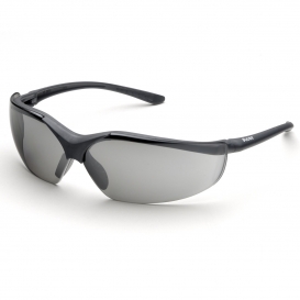 Elvex SG-12M Acer Safety Glasses - Graphite Frame - Silver Mirror Lens
