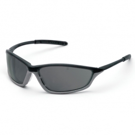Crews Shock Safety Glasses - Black/Gray Frame - Gray Anti-Fog Lens