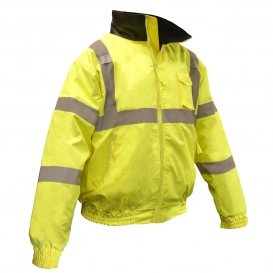 Radians SJ11Q-3ZGS Type R Class 3 Bomber Jacket with Quilted Built-In Liner - Yellow/Lime