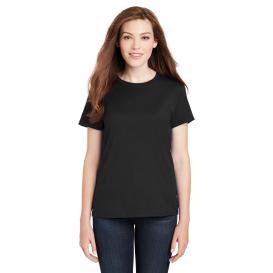 Hanes SL04 Ladies Nano-T Cotton T-Shirt - Black