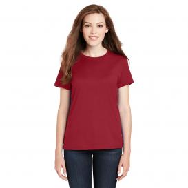 Hanes SL04 Ladies Nano-T Cotton T-Shirt - Deep Red