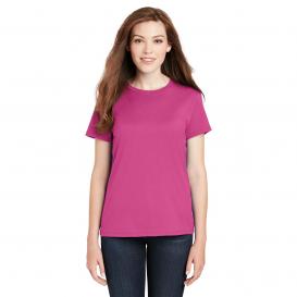 Hanes SL04 Ladies Nano-T Cotton T-Shirt - Wow Pink