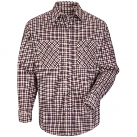 Bulwark FR SLD6BG Plaid Uniform Shirt - EXCEL FR ComforTouch - Burgundy/Teal