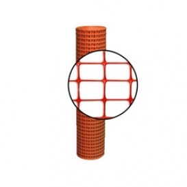 Resinet Lightweight Square Mesh Barrier Fence - 4 ft x 100 ft - Orange