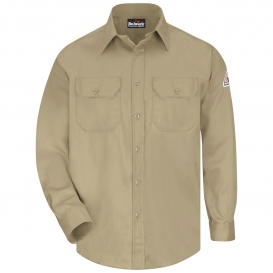 Bulwark FR SLU8 Men\'s Uniform Shirt - EXCEL FR ComforTouch - 6 oz. - Khaki
