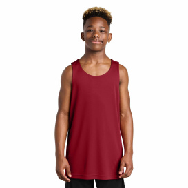 Sport-Tek YST551 Youth PosiCharge Competitor Rev Tank - Deep Red/Black