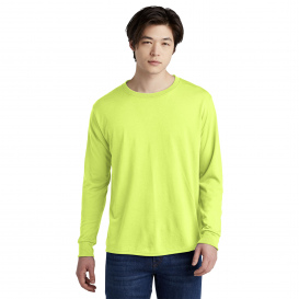 Jerzees 21LS Dri-Power 100% Polyester Long Sleeve T-Shirt - Safety Green