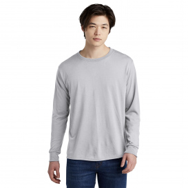 Jerzees 21LS Dri-Power 100% Polyester Long Sleeve T-Shirt - Silver