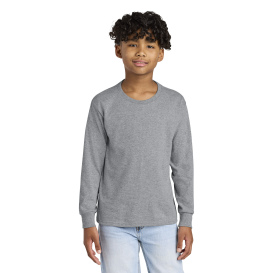 Jerzees 29BL Youth Dri-Power Active 50/50 Cotton/Poly Long Sleeve T-Shirt - Athletic Heather