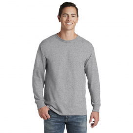 Jerzees 29LS Dri-Power 50/50 Cotton/Poly Long Sleeve T-Shirt - Athletic Heather