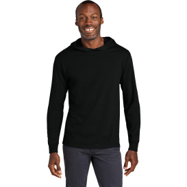 Jerzees 363LH Classics Unisex Cotton Long Sleeve Hooded T-Shirt - Black Ink