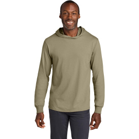 Jerzees 363LH Classics Unisex Cotton Long Sleeve Hooded T-Shirt - Khaki