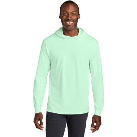 Jerzees 363LH Classics Unisex Cotton Long Sleeve Hooded T-Shirt - Mint To Be