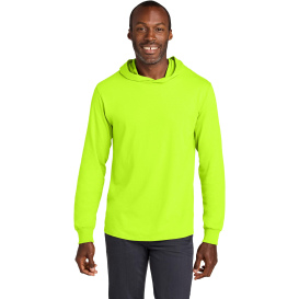 Jerzees 363LH Classics Unisex Cotton Long Sleeve Hooded T-Shirt - Safety Green